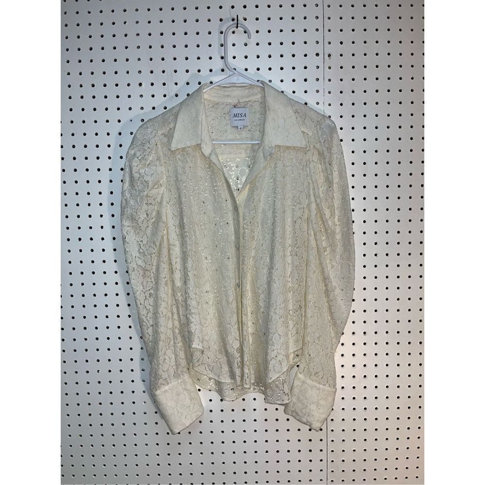 Misa Los Angeles button down lace blouse